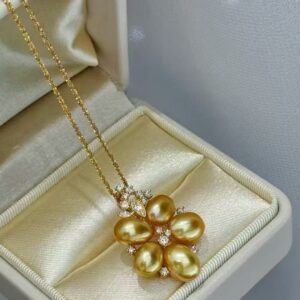 99.9金鑽石花頸鏈
