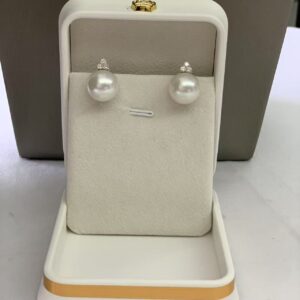珍珠鑽石耳環